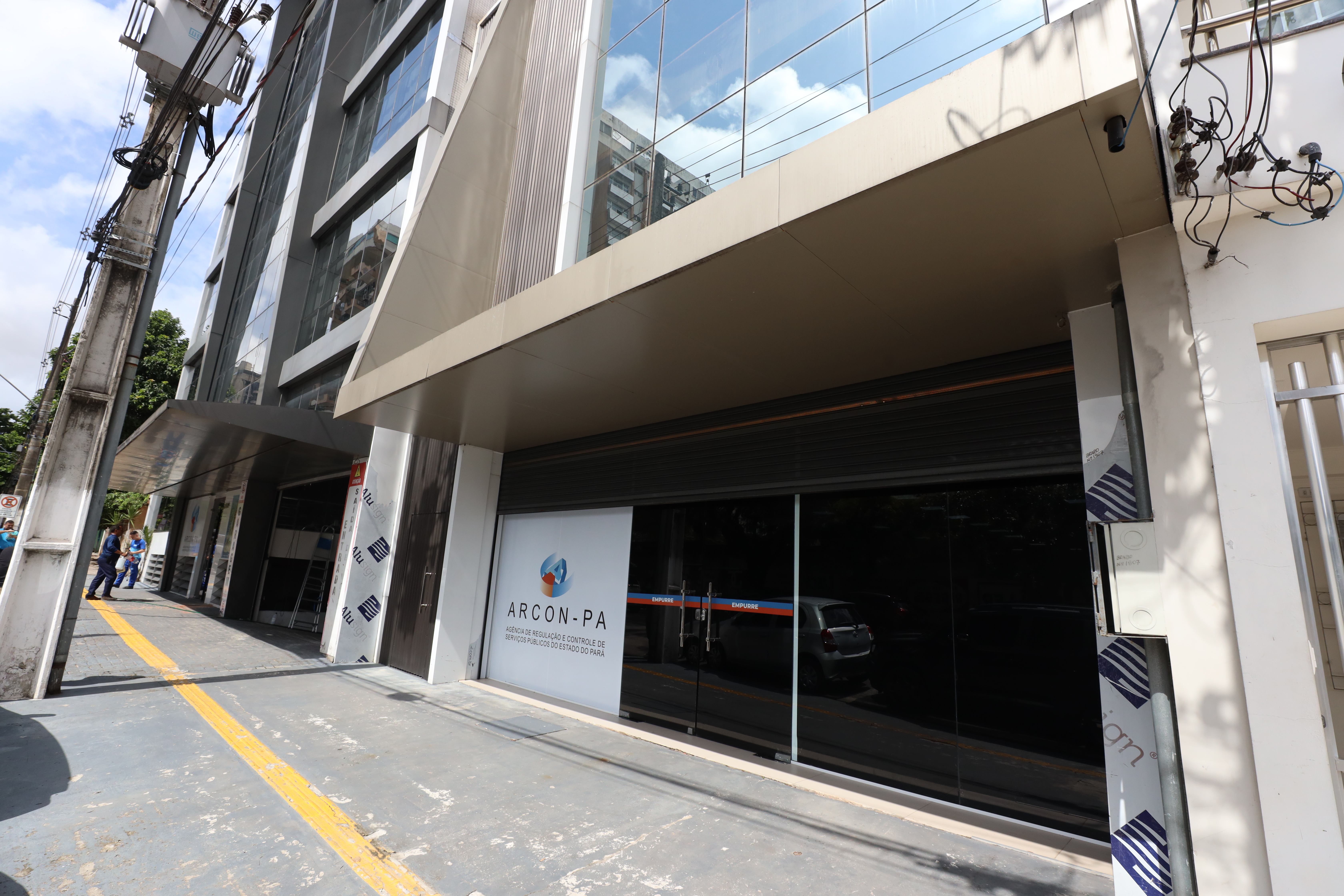 Fachada no atendimento da Arcon-PA